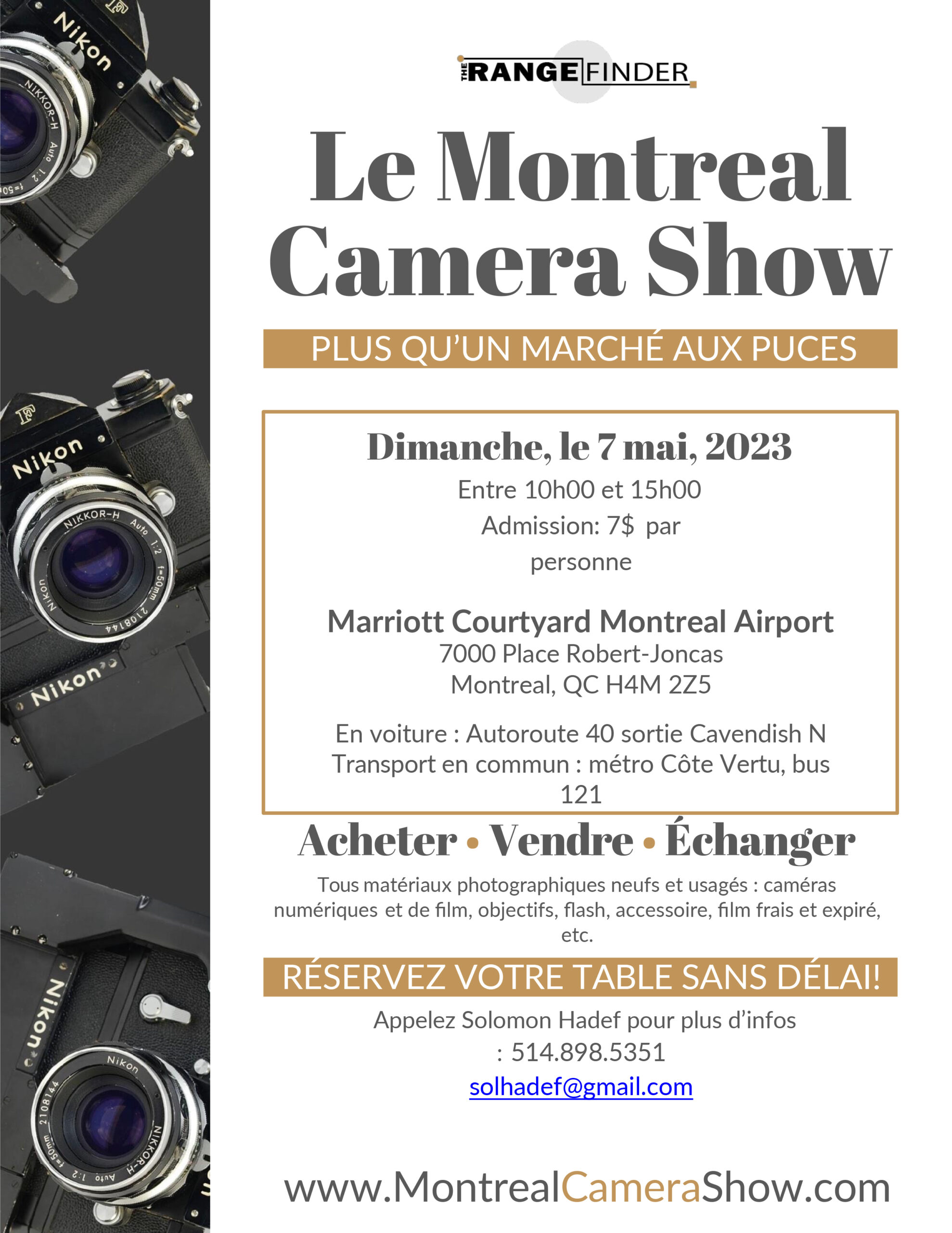 The Montreal Camera Show Flyer-french