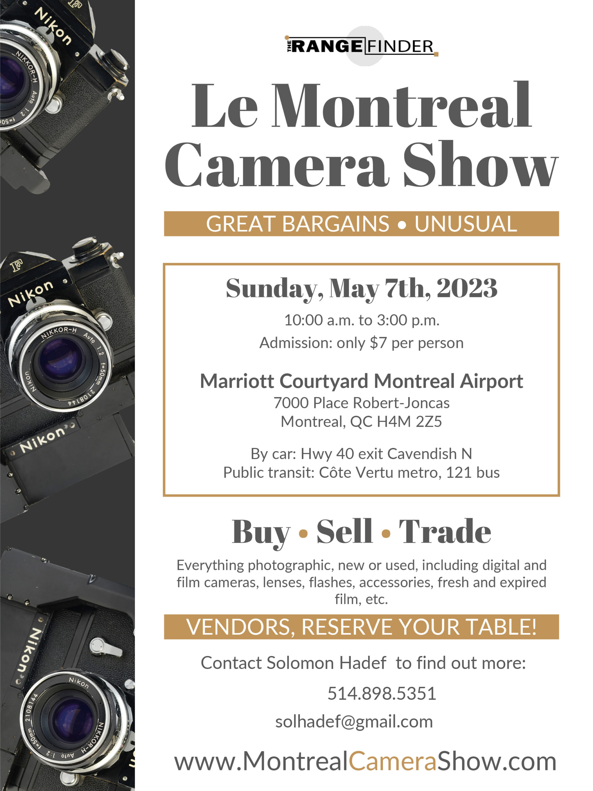 The Montreal Camera Show Flyer